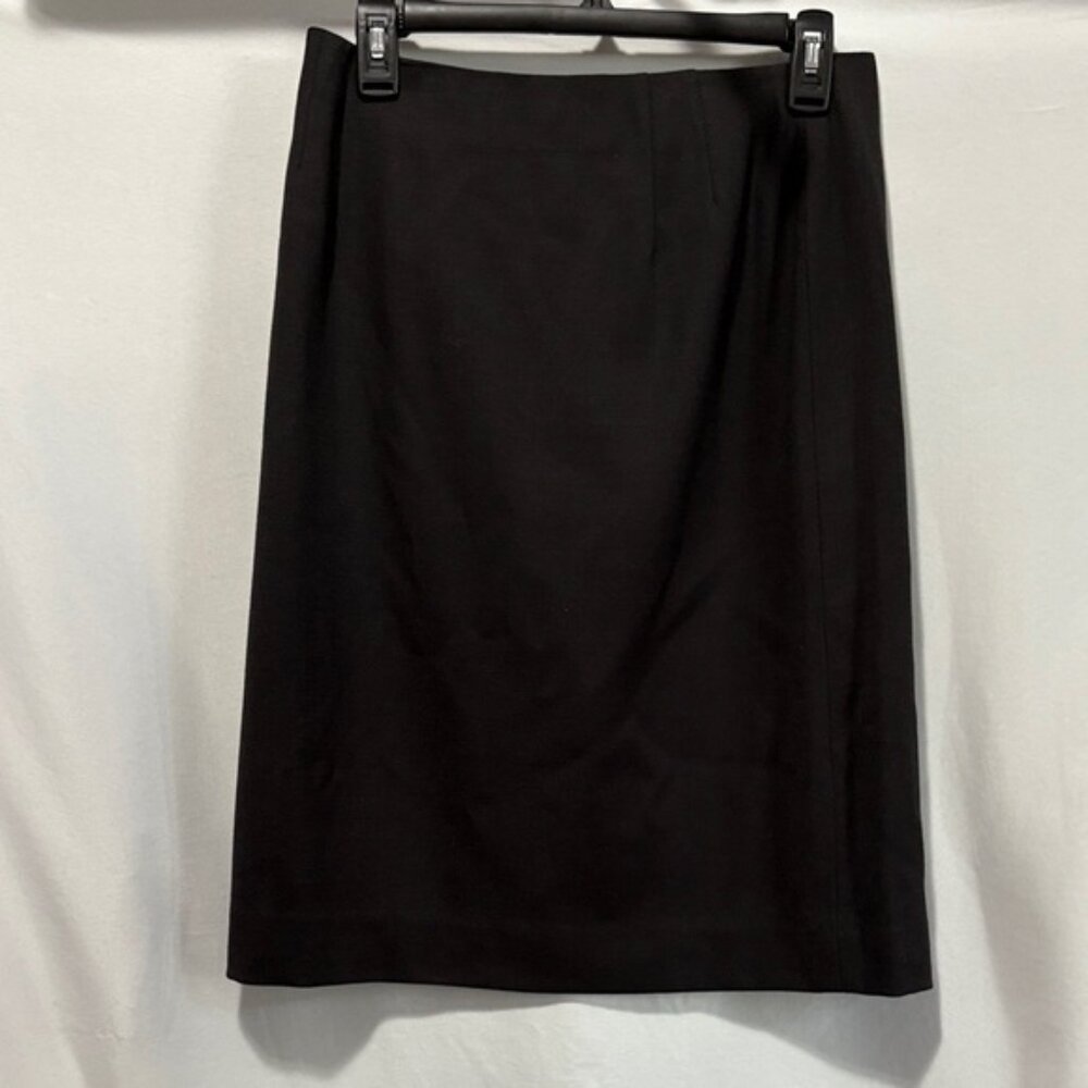 Jones New York 100% Wool Elegant Black Pencil Skirt